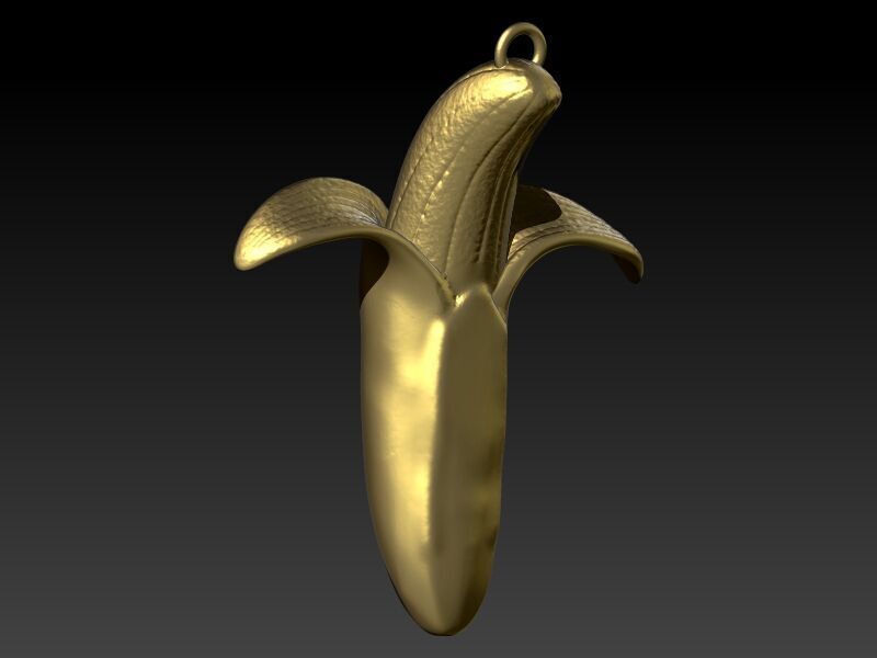 Banana pendant Necklace Charm bracelet Jewelry 3D print model_7