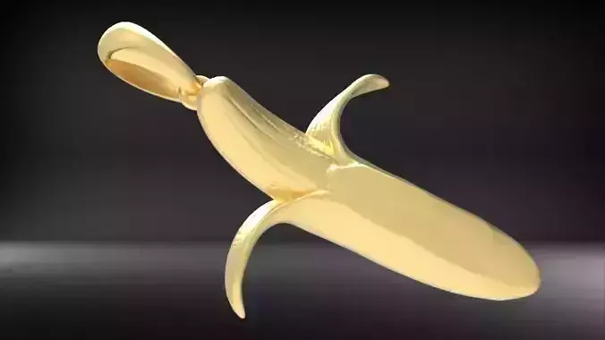 Banana pendant Necklace Charm bracelet Jewelry 3D print model
