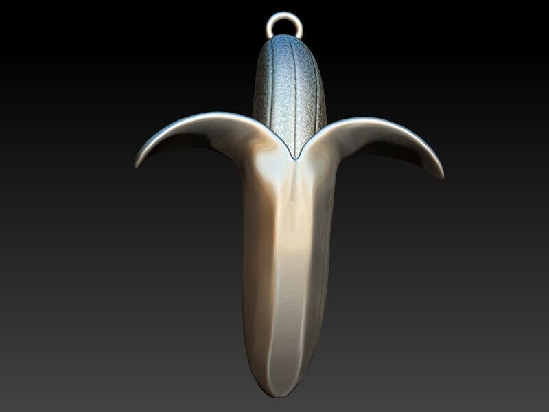 Banana pendant Necklace Charm bracelet Jewelry 3D print model_8