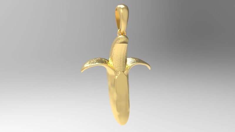 Banana pendant Necklace Charm bracelet Jewelry 3D print model_13