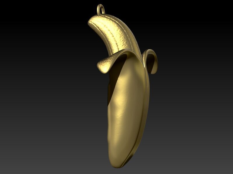 Banana pendant Necklace Charm bracelet Jewelry 3D print model_5