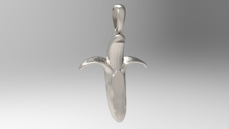 Banana pendant Necklace Charm bracelet Jewelry 3D print model_10