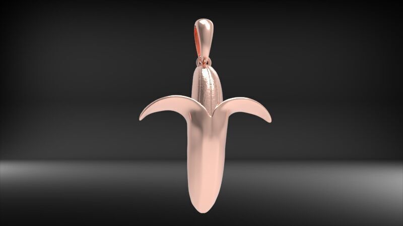 Banana pendant Necklace Charm bracelet Jewelry 3D print model_25