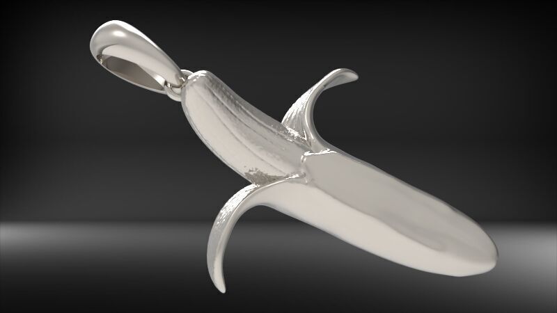 Banana pendant Necklace Charm bracelet Jewelry 3D print model_3