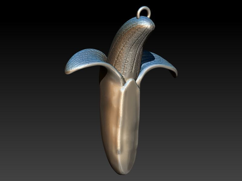 Banana pendant Necklace Charm bracelet Jewelry 3D print model_6