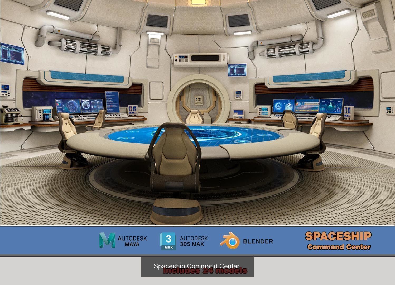 Spaceship Interior 3D Model Collection_1