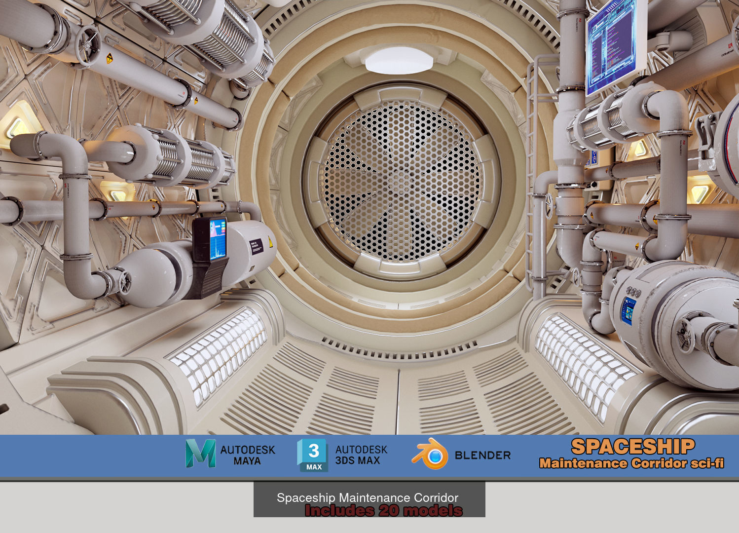 Spaceship Interior 3D Model Collection_4