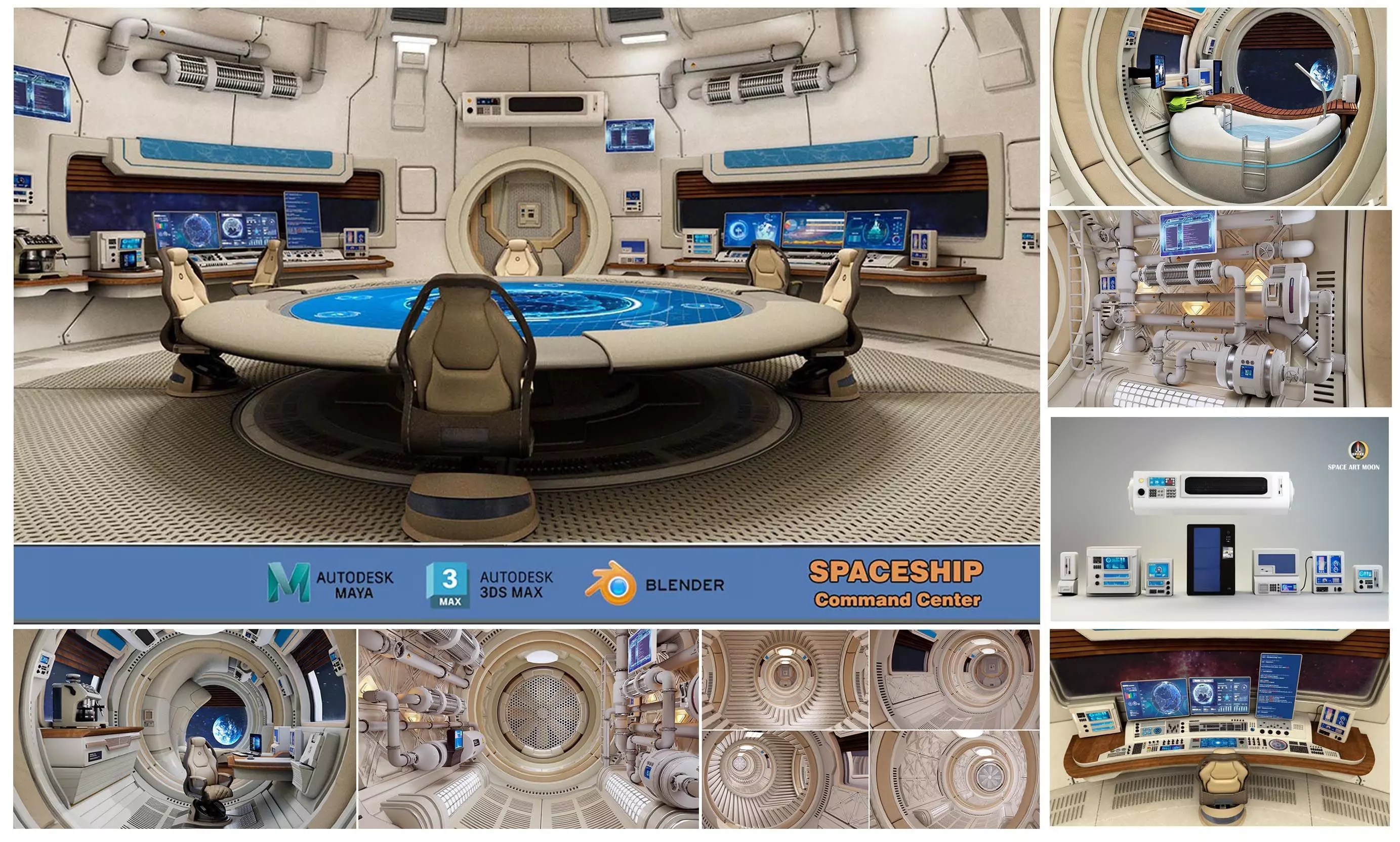 Spaceship Interior 3D Model Collection_0
