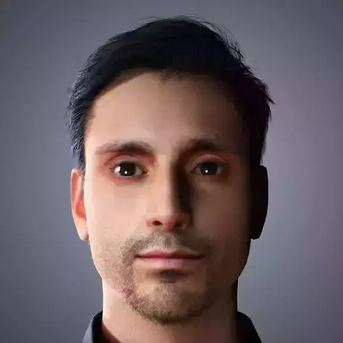Riz Ahmed Character Low-poly 3D model