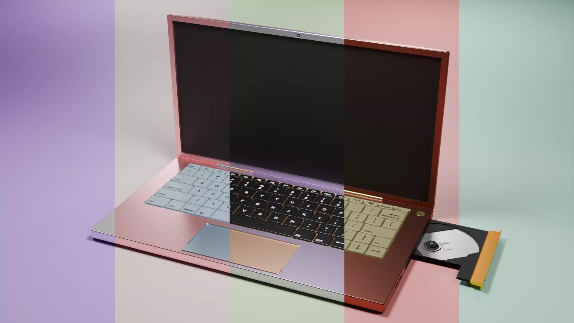 LX Laptop Customizable Game Ready Asset Free low-poly 3D model
