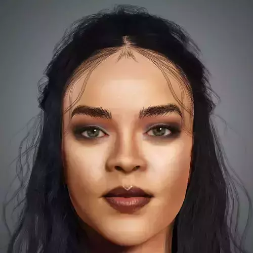 Rihanna Character Low-poly 3D model