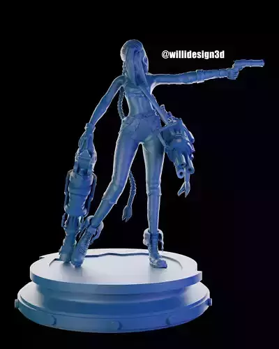 Jinx arcane 2 LEAGUE OF LEGENDS modelo imprecion 3D