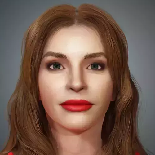 Jessica Chastain Character Low-poly 3D model