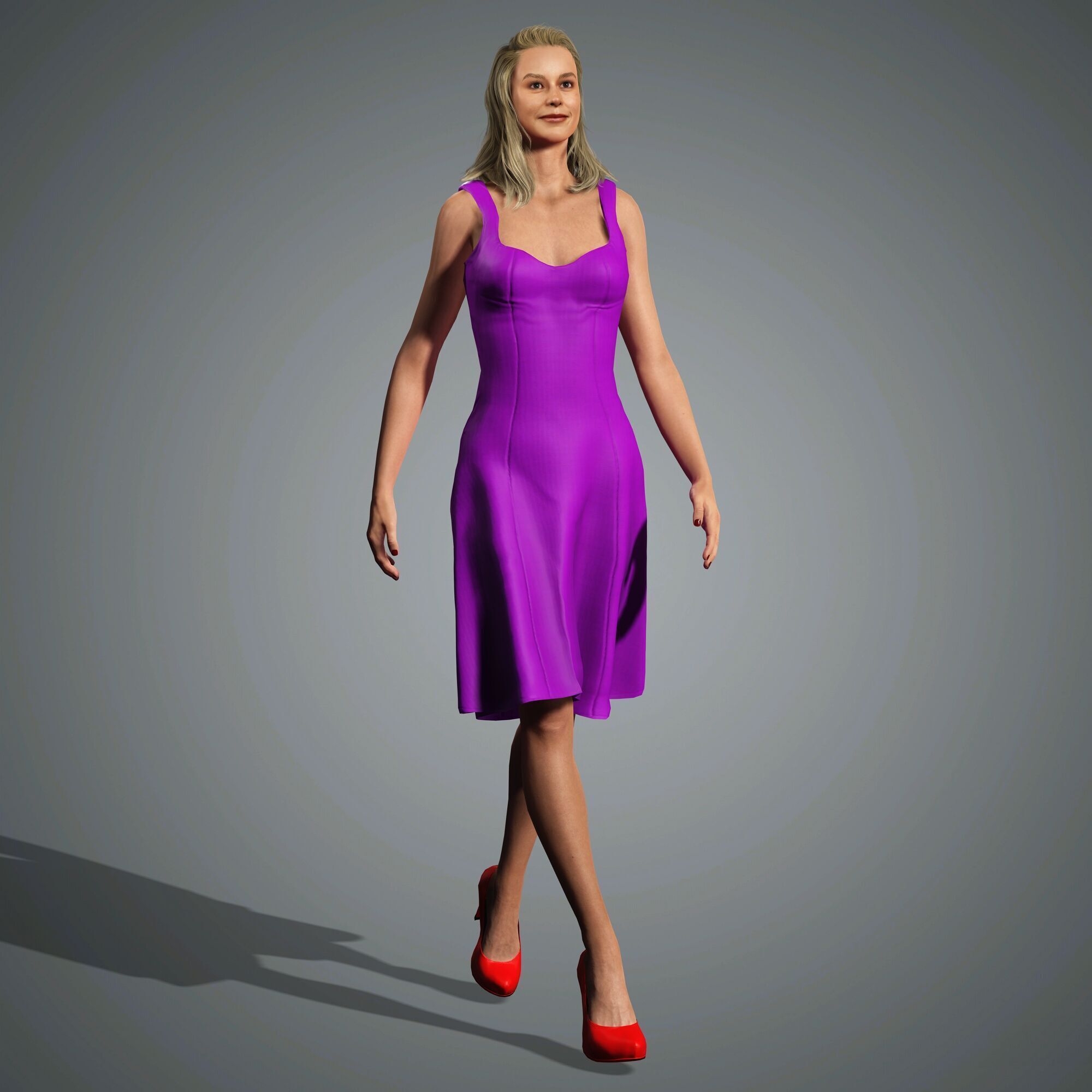 Brie Larson Character Low-poly 3D model_18