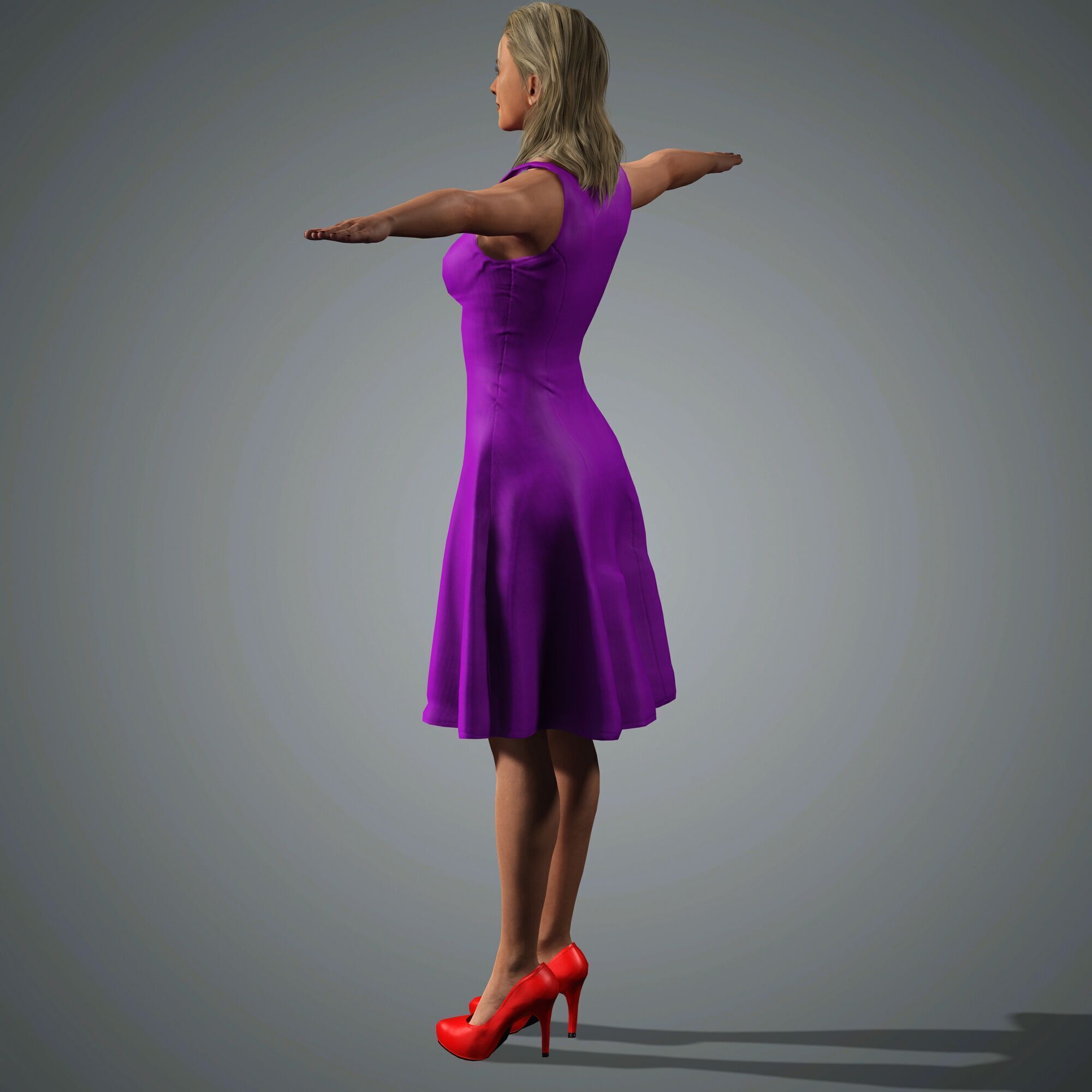 Brie Larson Character Low-poly 3D model_8