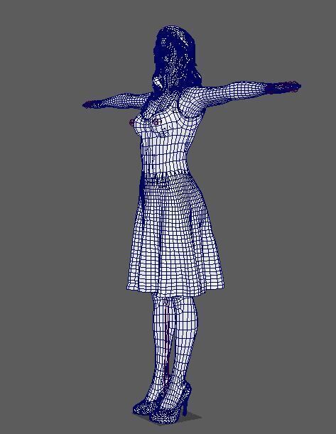 Brie Larson Character Low-poly 3D model_21