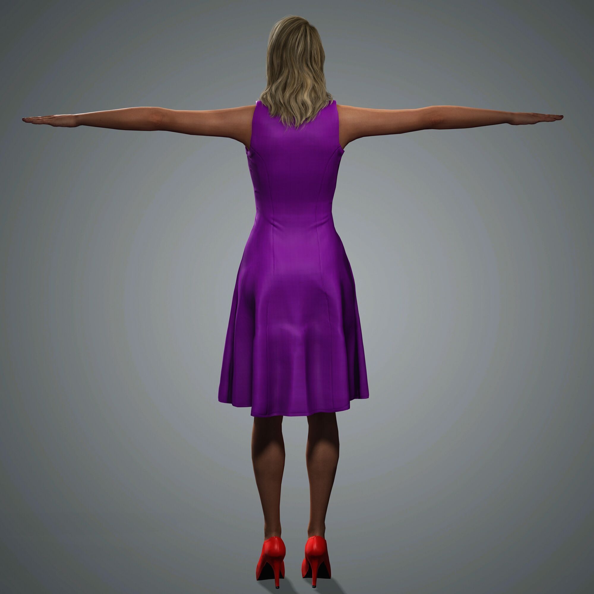 Brie Larson Character Low-poly 3D model_10