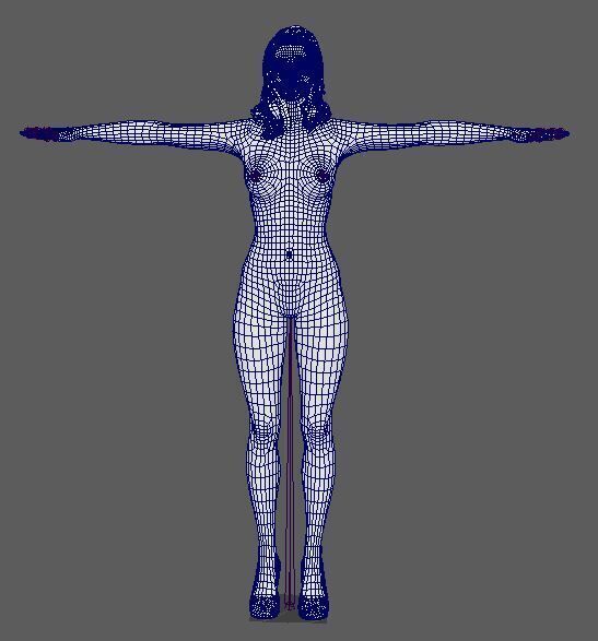 Brie Larson Character Low-poly 3D model_25