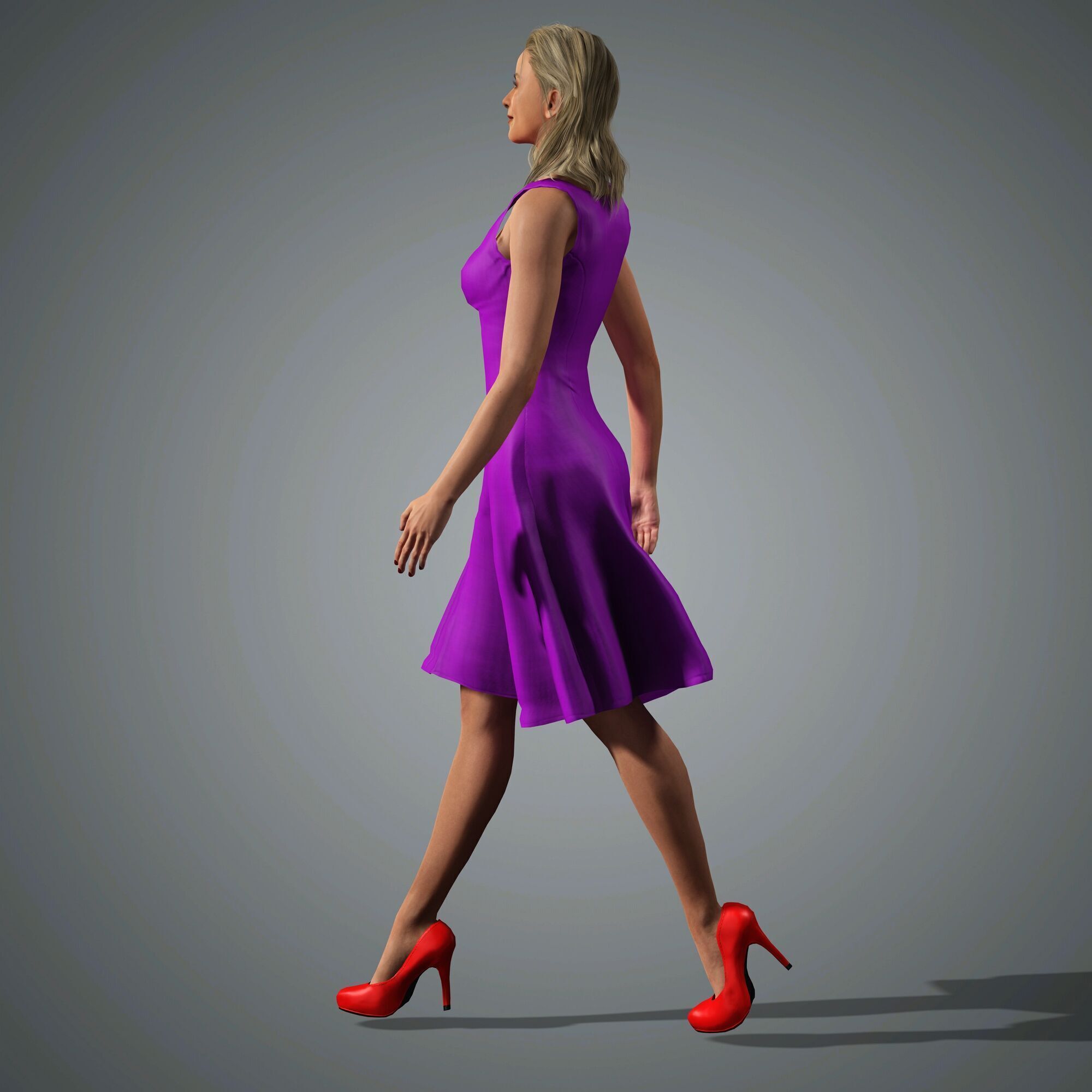 Brie Larson Character Low-poly 3D model_15
