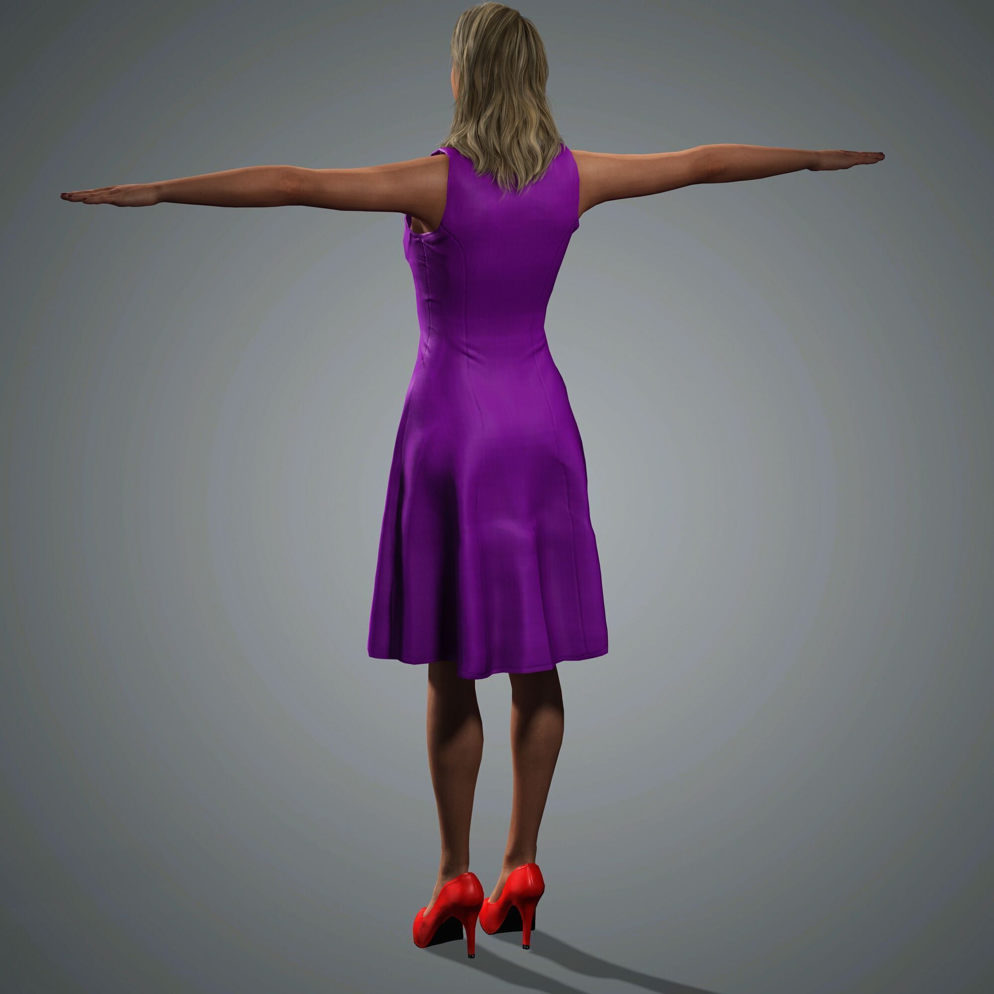 Brie Larson Character Low-poly 3D model_9