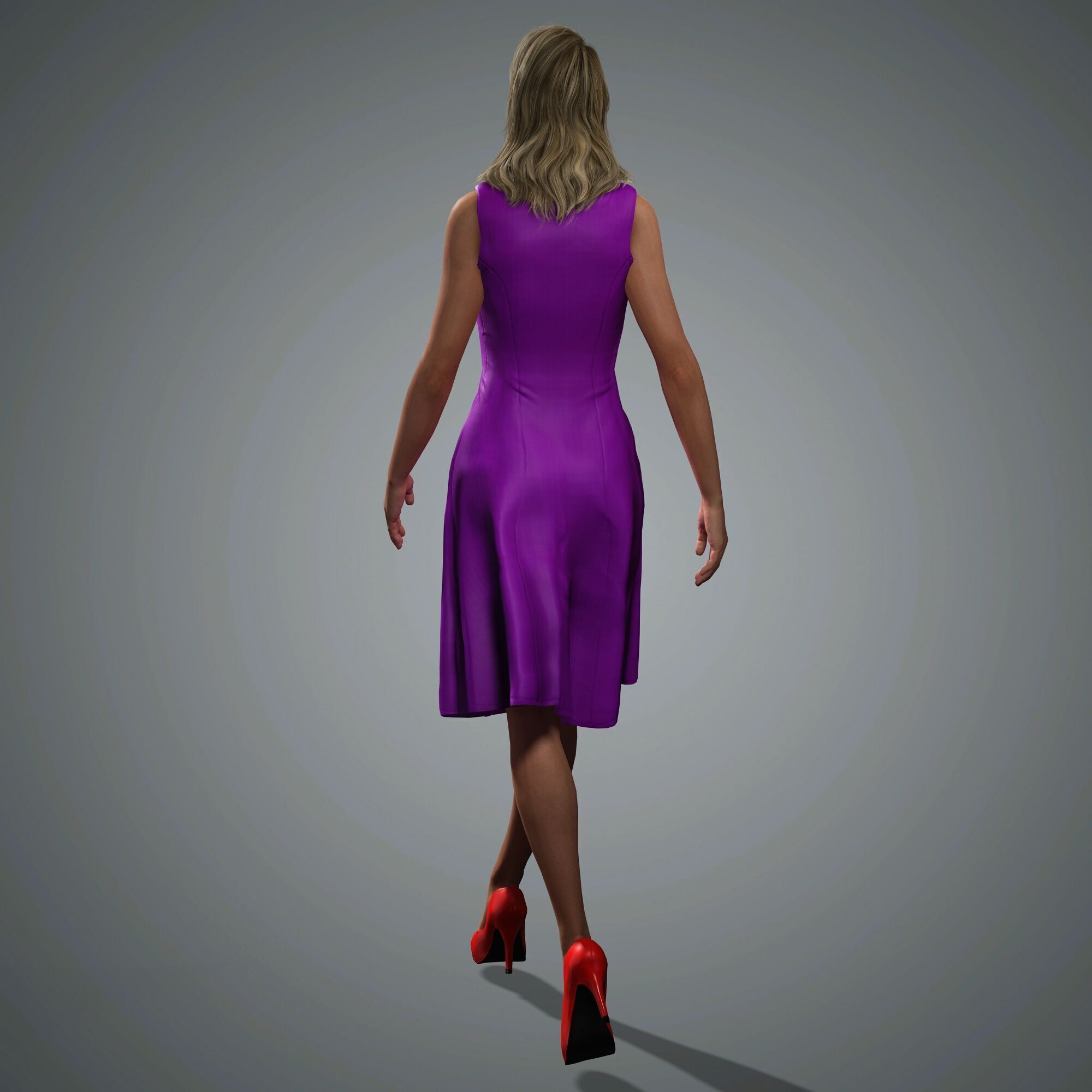 Brie Larson Character Low-poly 3D model_16