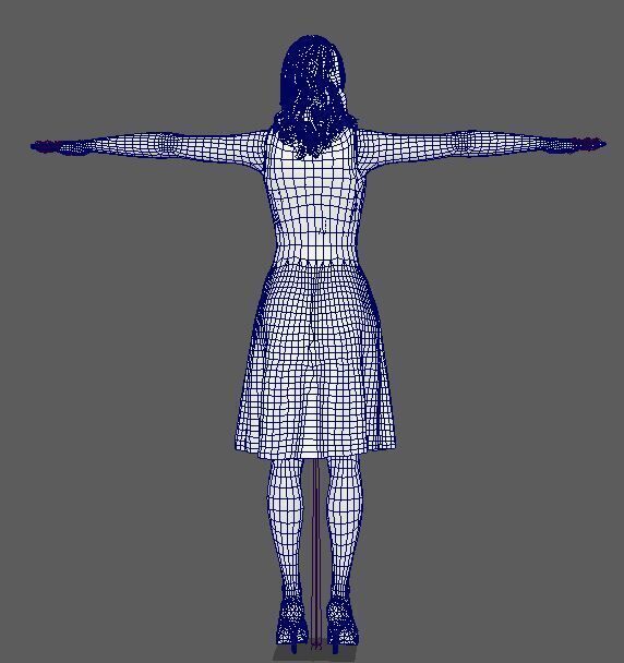 Brie Larson Character Low-poly 3D model_22