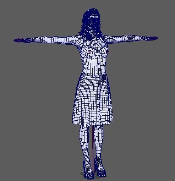 Brie Larson Character Low-poly 3D model_24