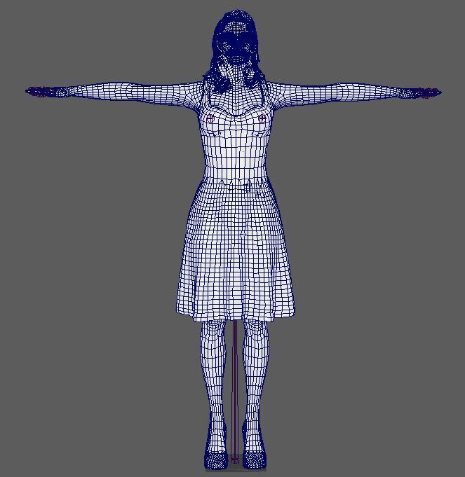 Brie Larson Character Low-poly 3D model_20