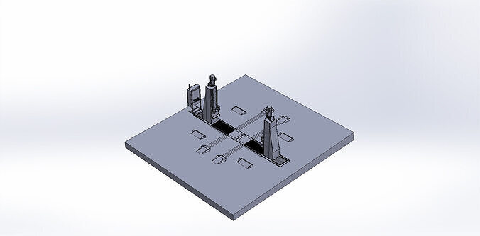 Elevador de Chassi Aberto Openned Chassis Elevator 3D model