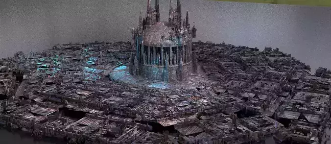 Steampunk medieval Ages architecture 2 