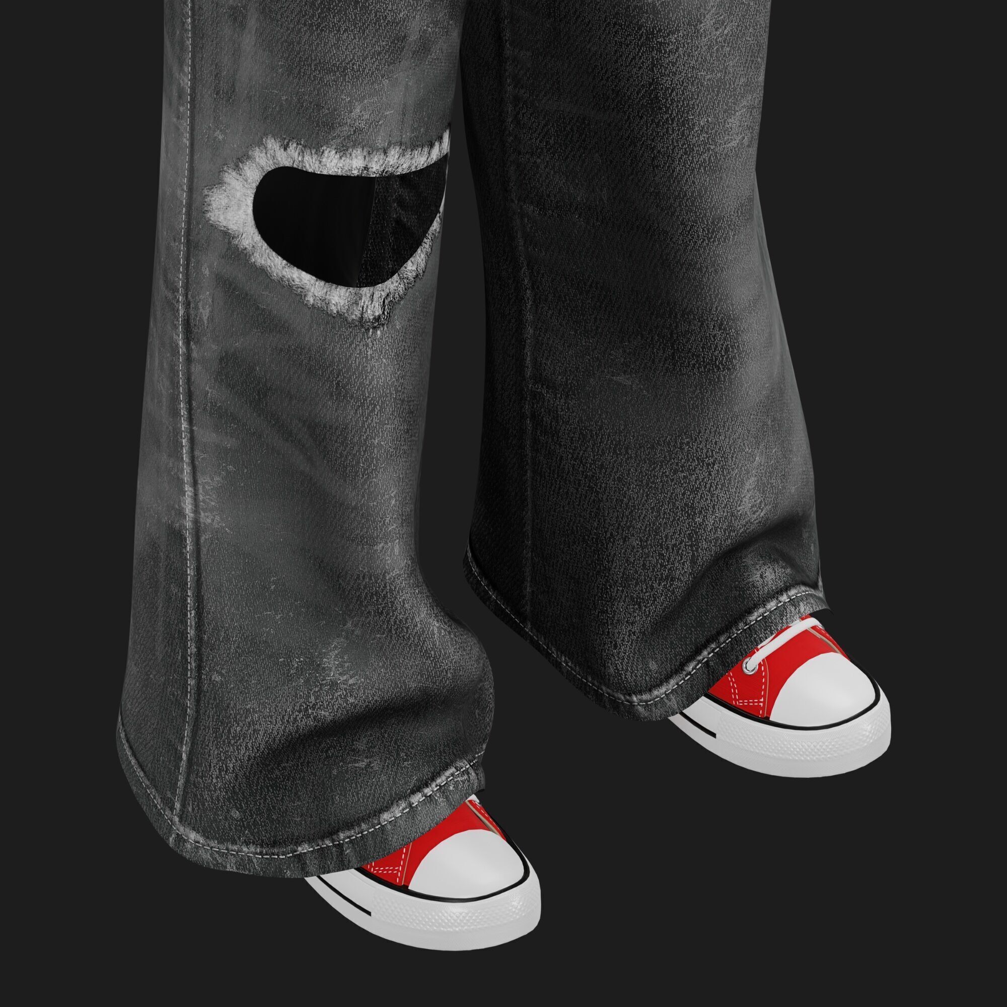 Womens Y2K 2000s Set - Pants and Blouse Low-poly 3D model_10