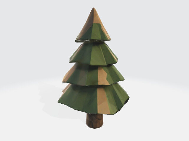 Low-Poly Pine Tree Free low-poly 3D model