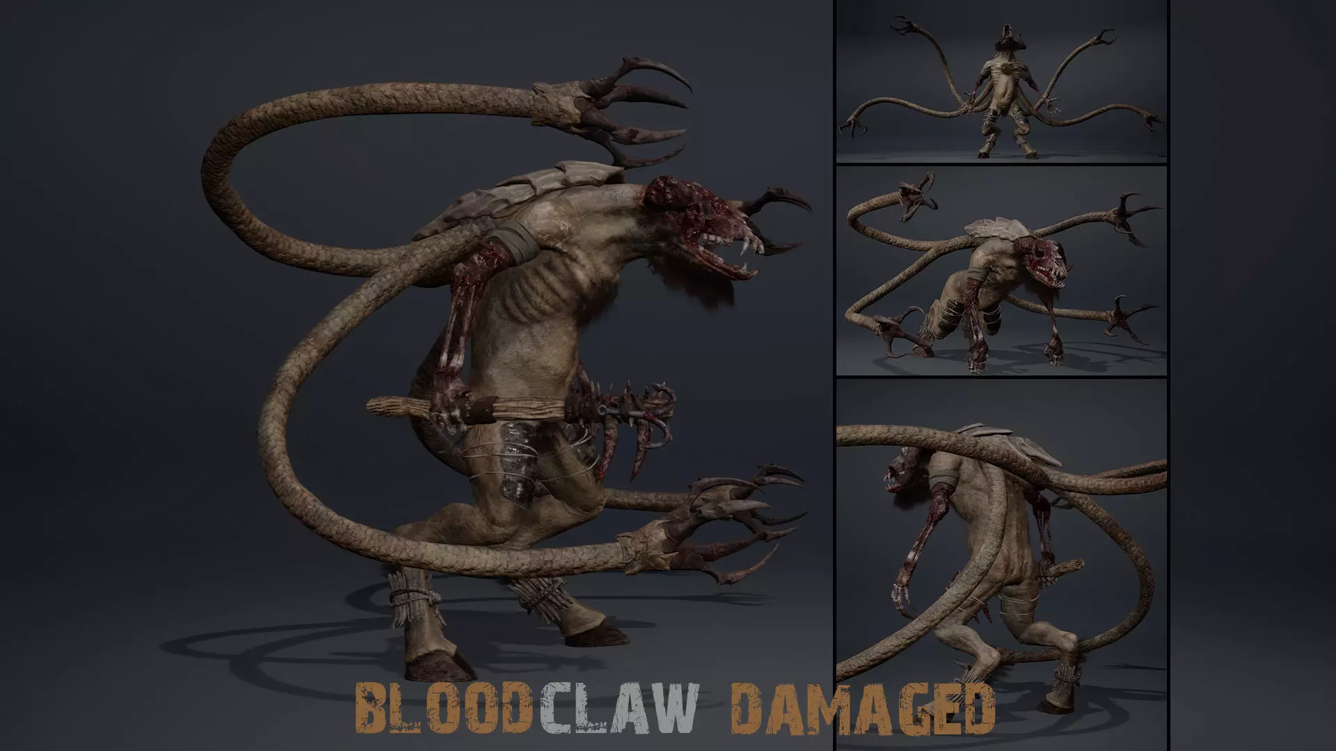 Bloodclaw Damaged Low-poly 3D model_0