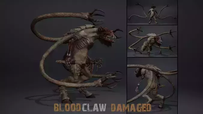 Bloodclaw Damaged Low-poly 3D model