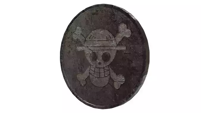 One Piece Berry Bronze Coin Straw Hat Pirate Version 3D model