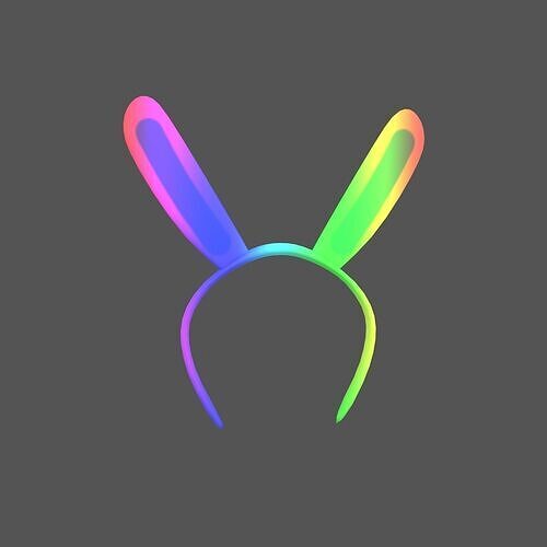 Bunny Hairband v1 007 Low-poly 3D model