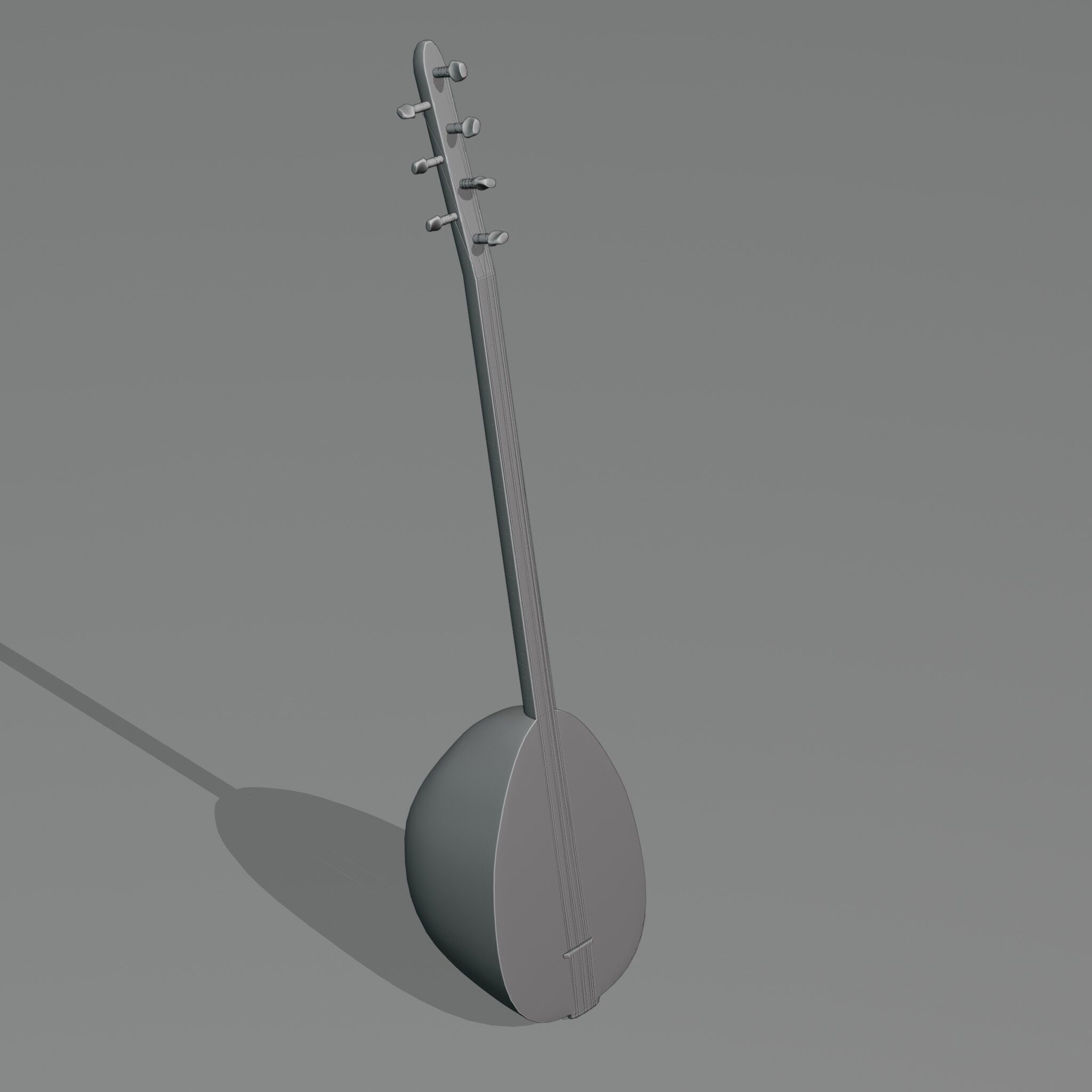 Baglama Low-poly 3D model_25