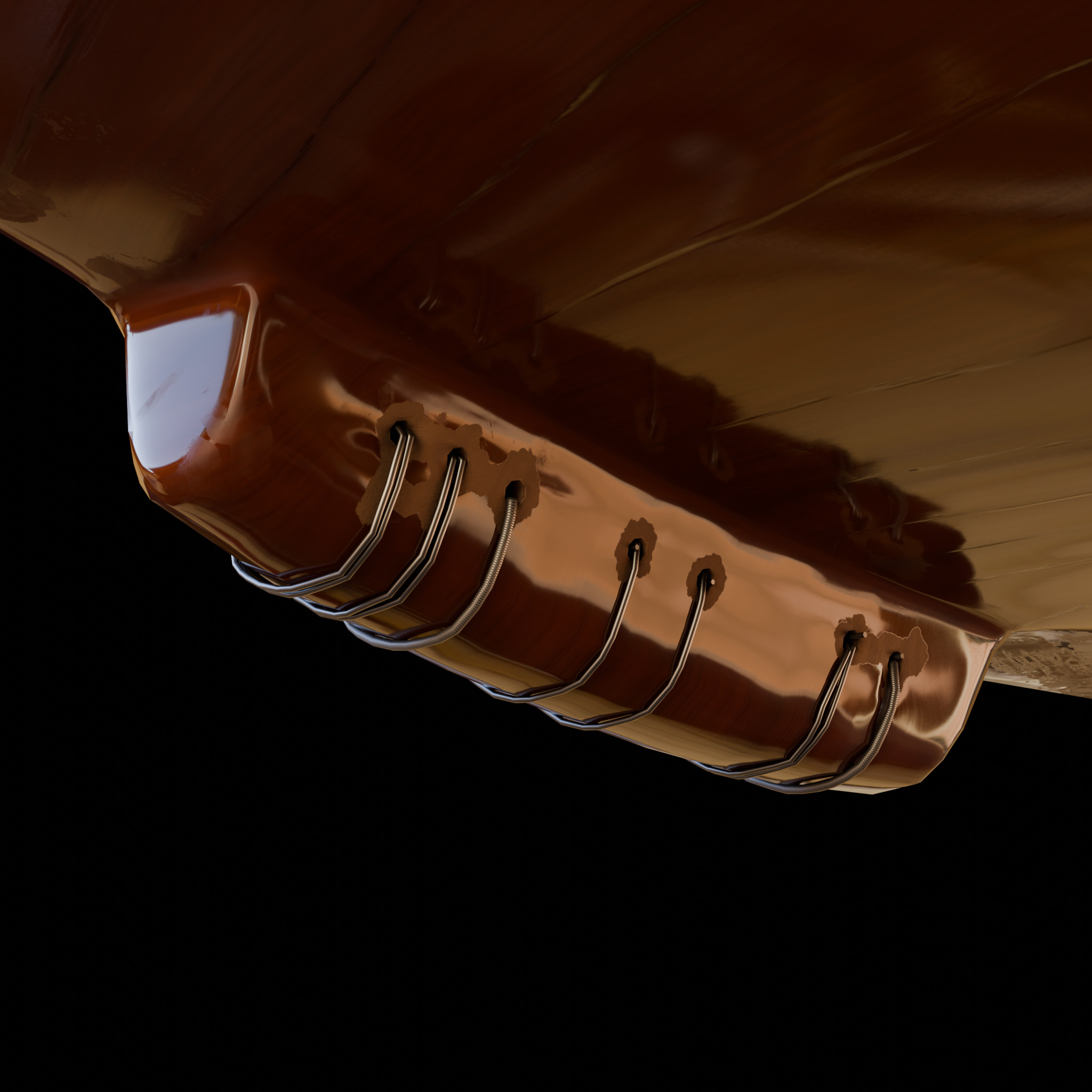 Baglama Low-poly 3D model_8