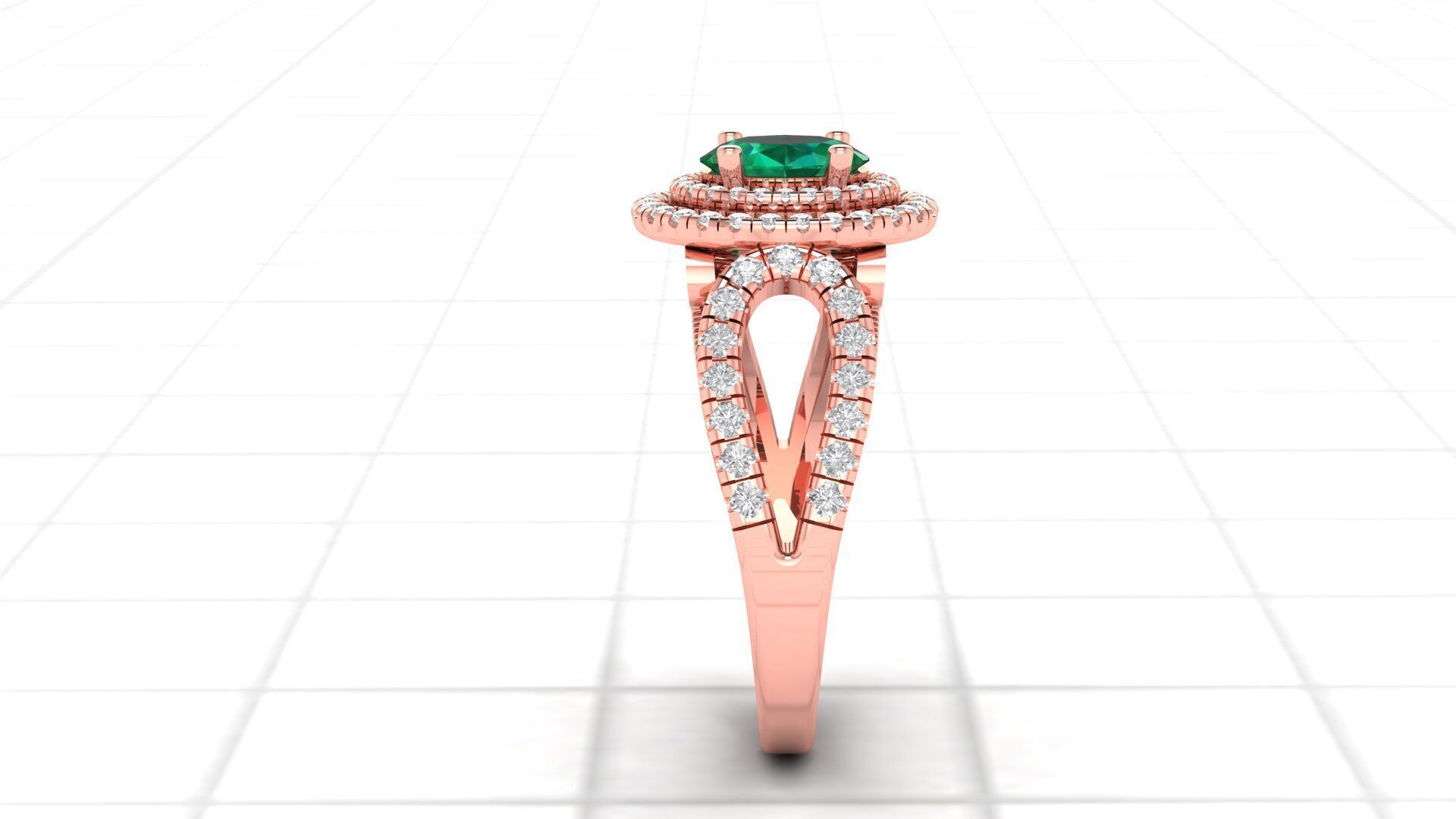 Engagement Ring 3D print model_5