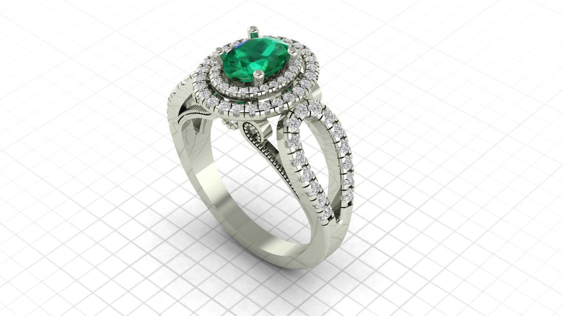 Engagement Ring 3D print model_2