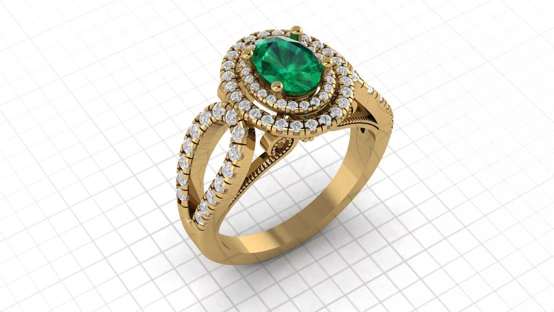 Engagement Ring 3D print model_0