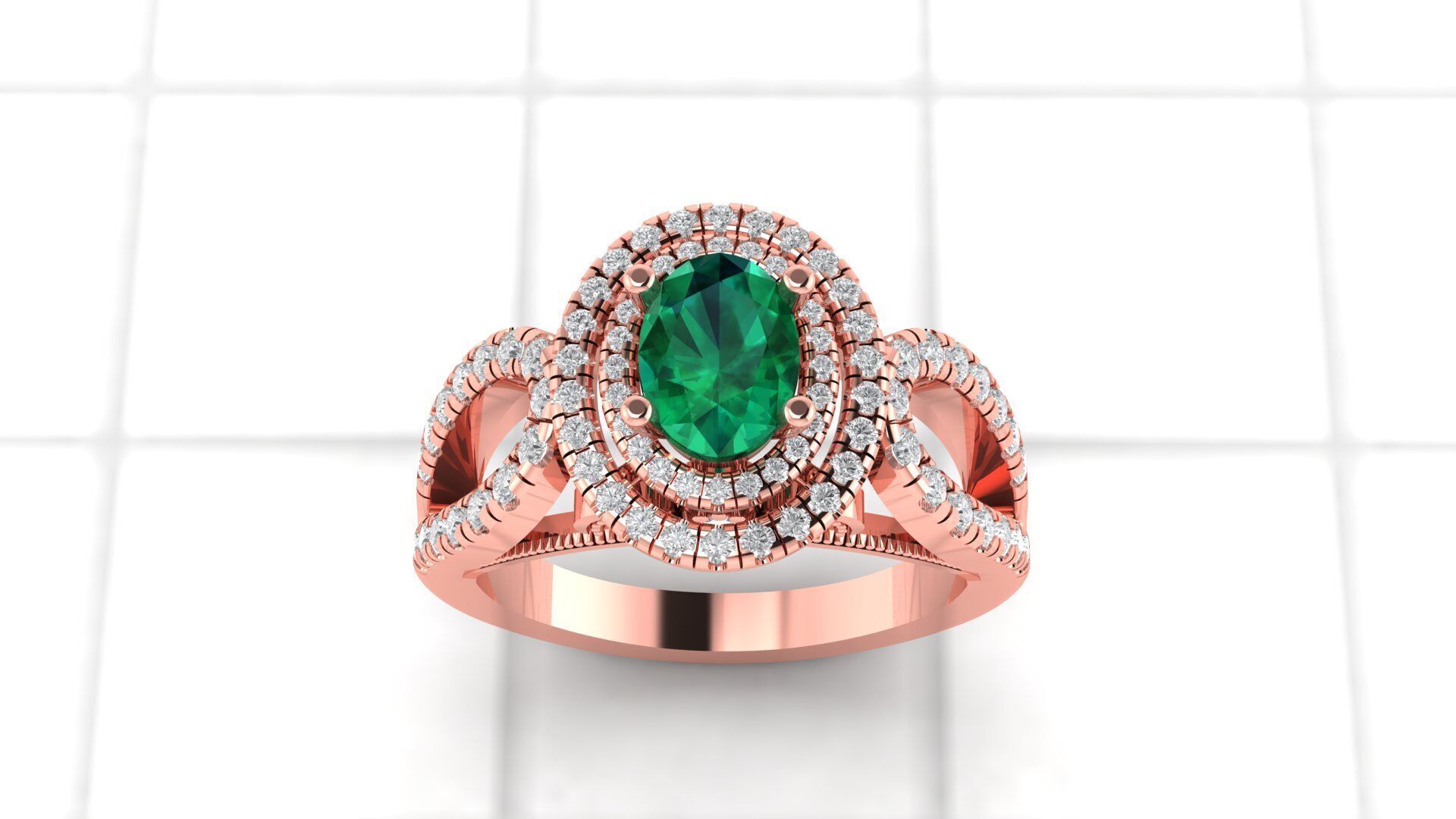 Engagement Ring 3D print model_4