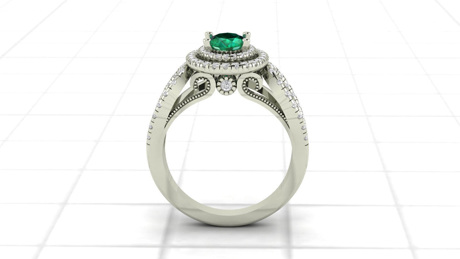 Engagement Ring 3D print model_3