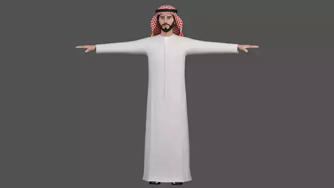 arab man characters man people 3D model