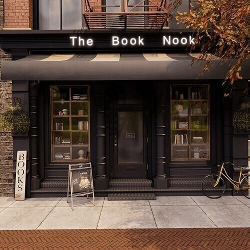 The book nook shop Low-poly 3D model 3