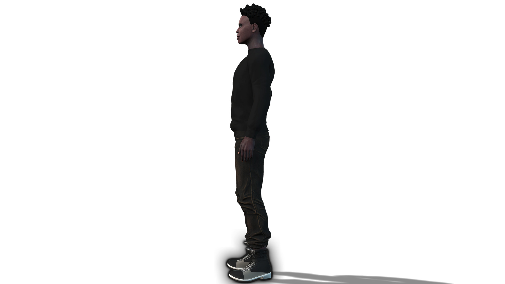 Realistic Black Man 3D Model 3D model_8