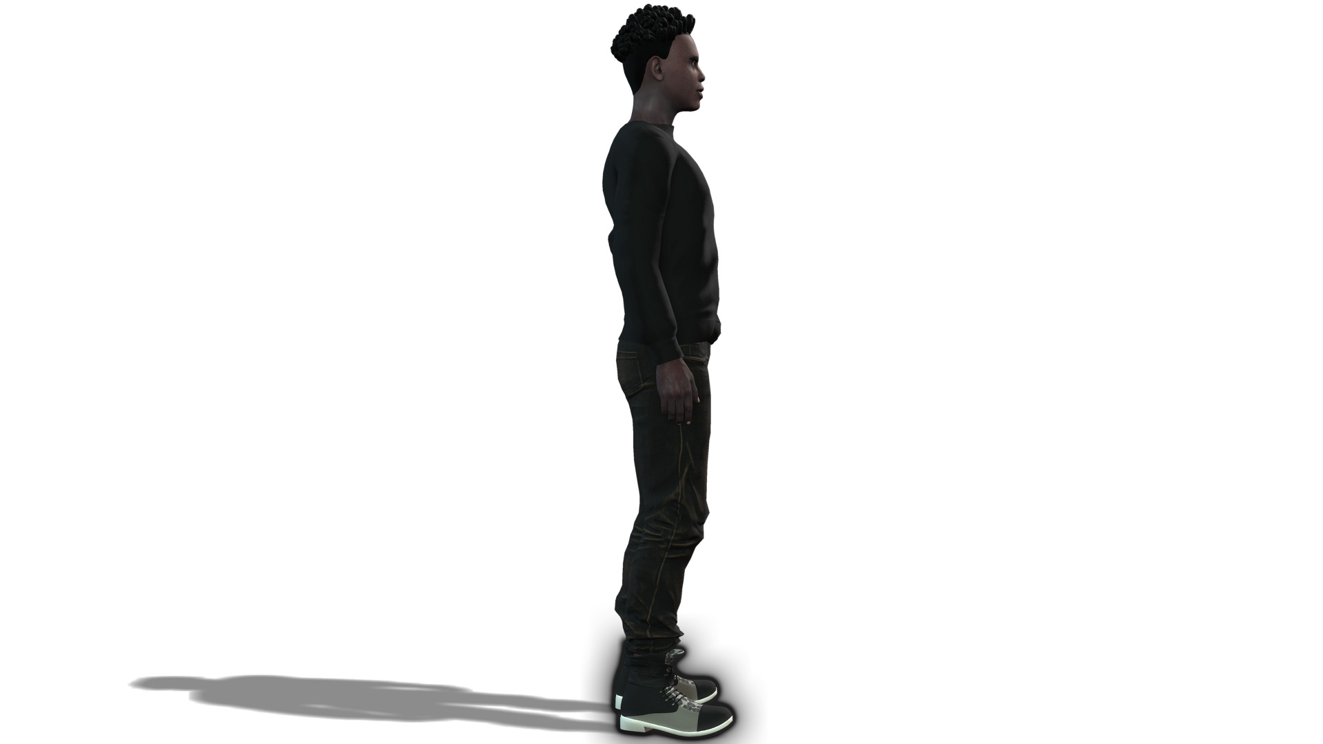 Realistic Black Man 3D Model 3D model_13