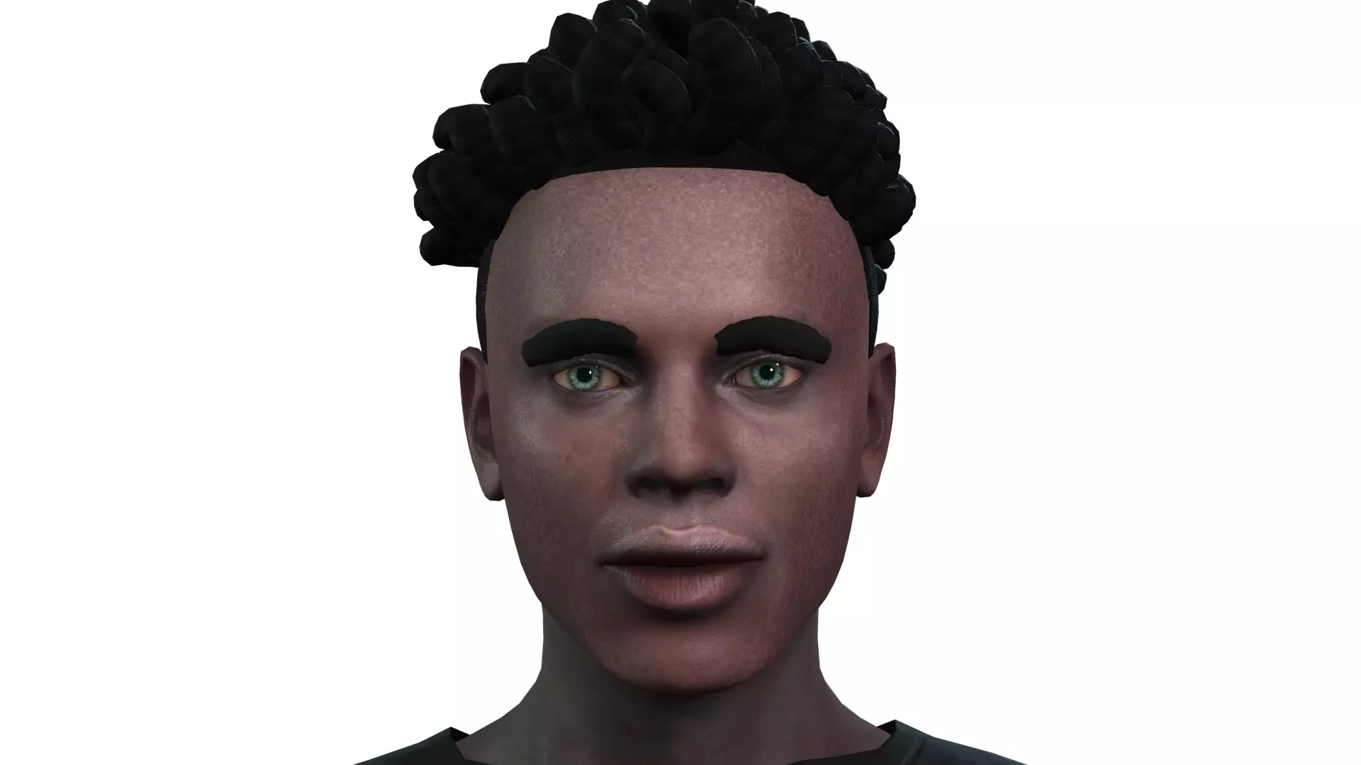 Realistic Black Man 3D Model 3D model_0