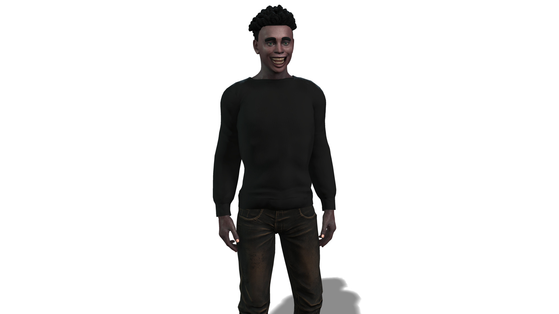 Realistic Black Man 3D Model 3D model_7