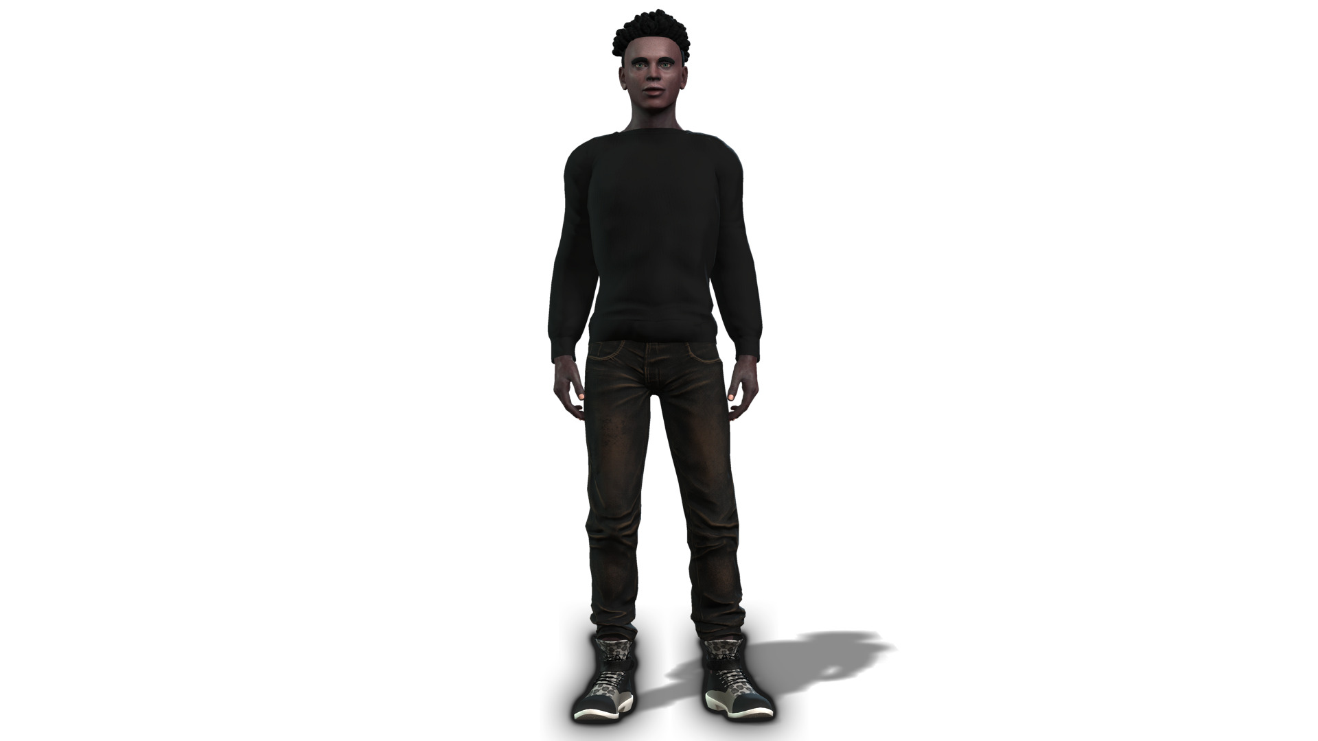 Realistic Black Man 3D Model 3D model_2